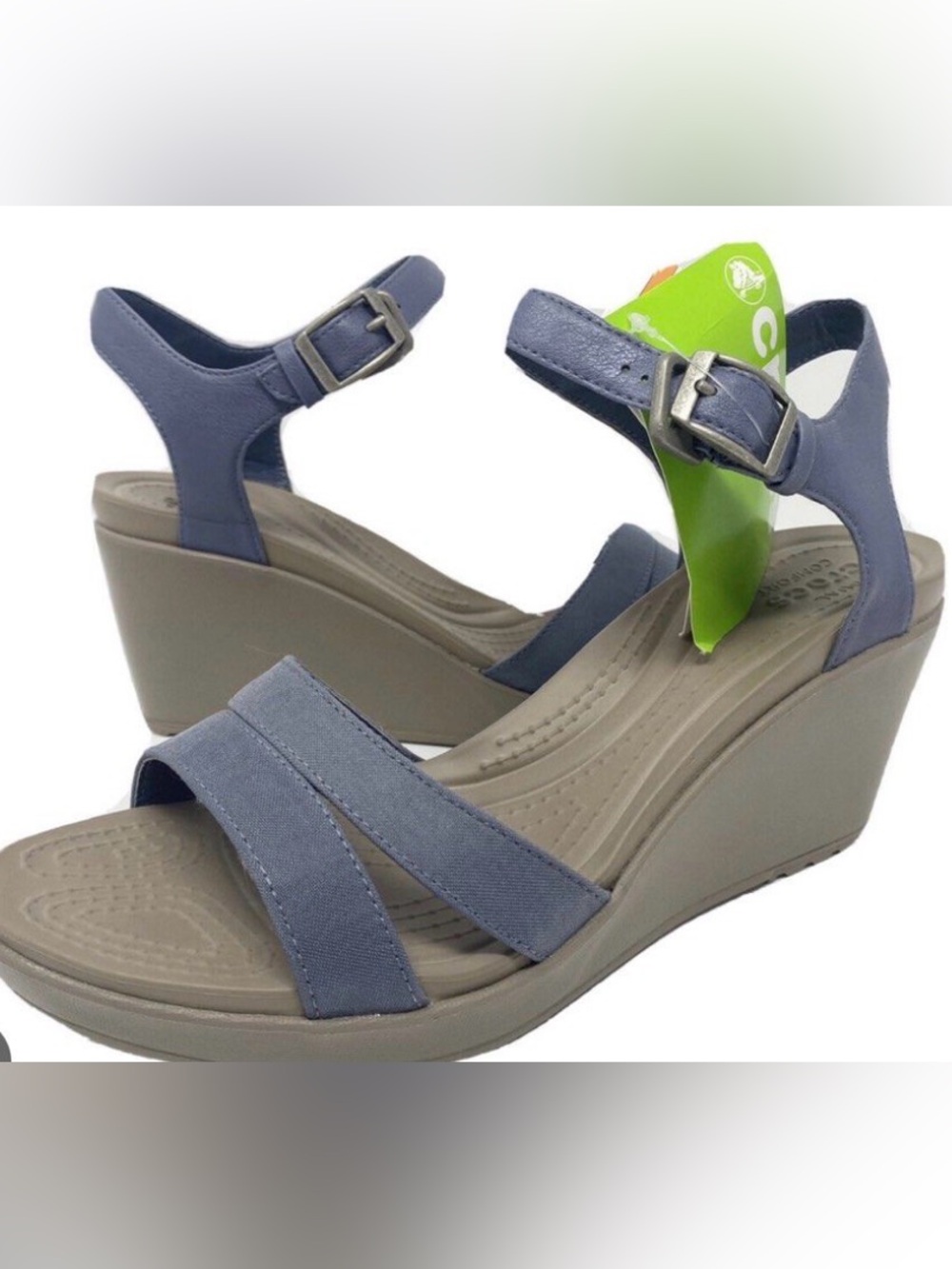 NWT Crocs Leigh II Ankle Strap Wedge Sandals - Women’s Size 9